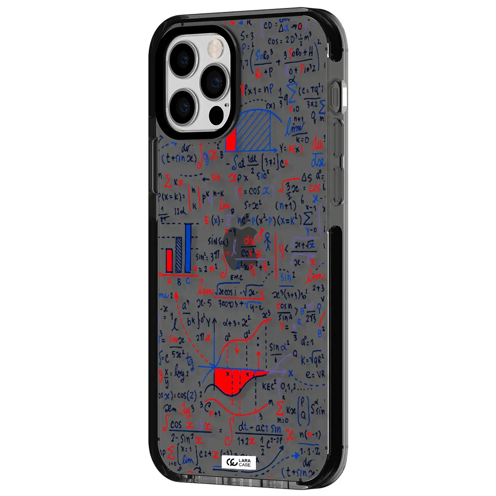 Math Blackboard Apple iPhone 12 pro impact Smoke Black Case