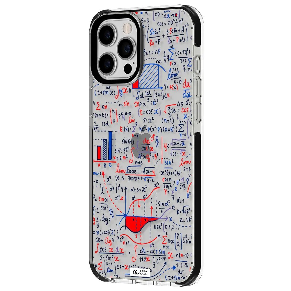Math Blackboard Apple iPhone 12 pro max impact black border Case