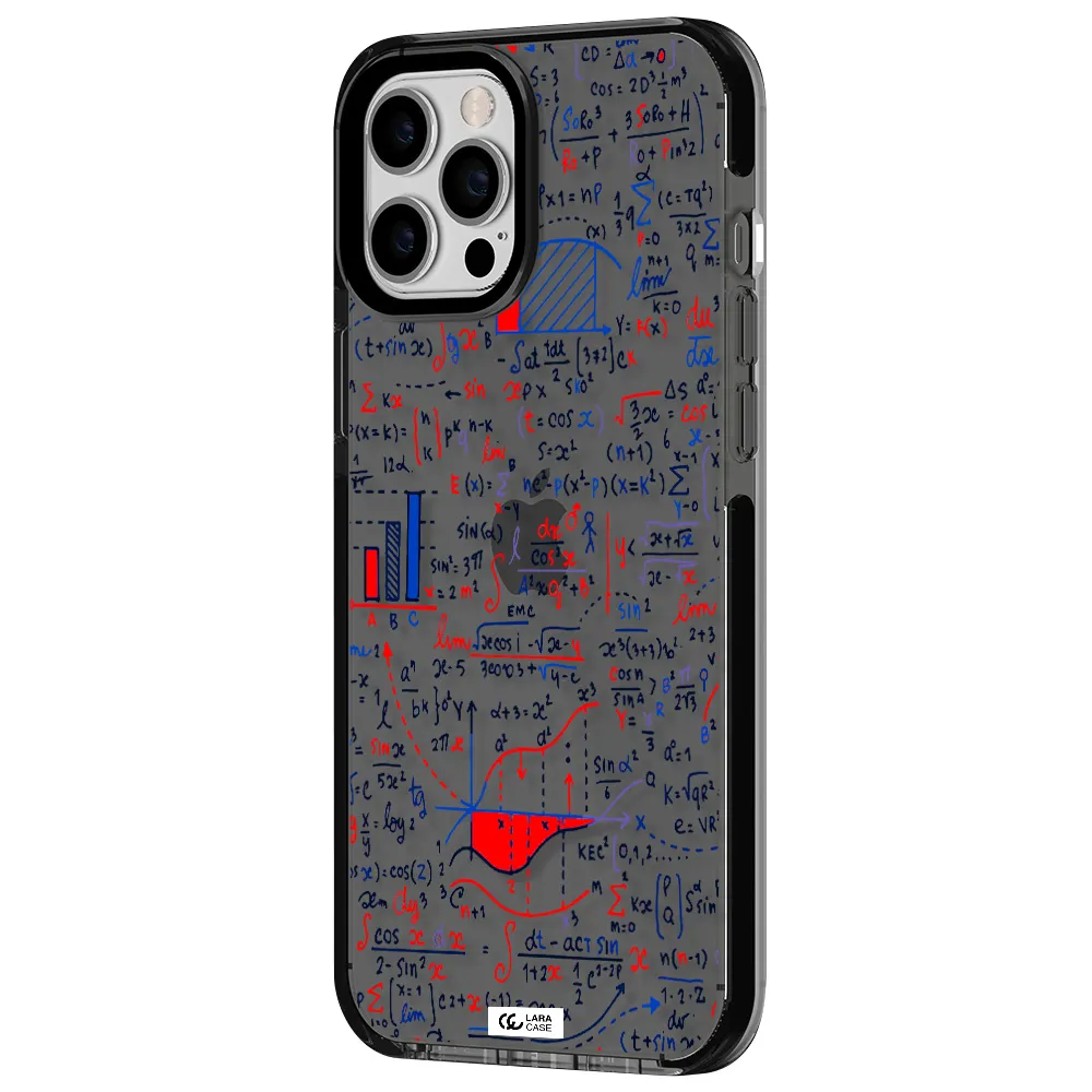 Math Blackboard Apple iPhone 12 pro max impact Smoke Black Case