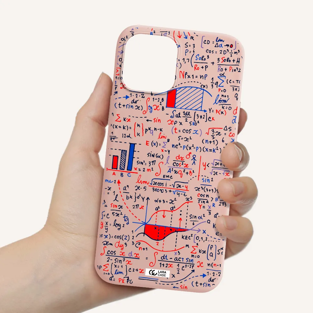 Math Blackboard Apple iPhone 12 pro max Silicone pastel pink Case