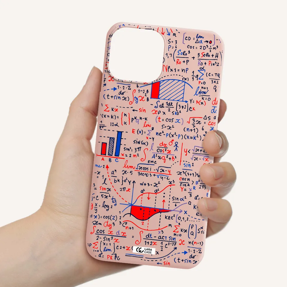Math Blackboard Apple iPhone 13 mini Silicone pastel pink Case