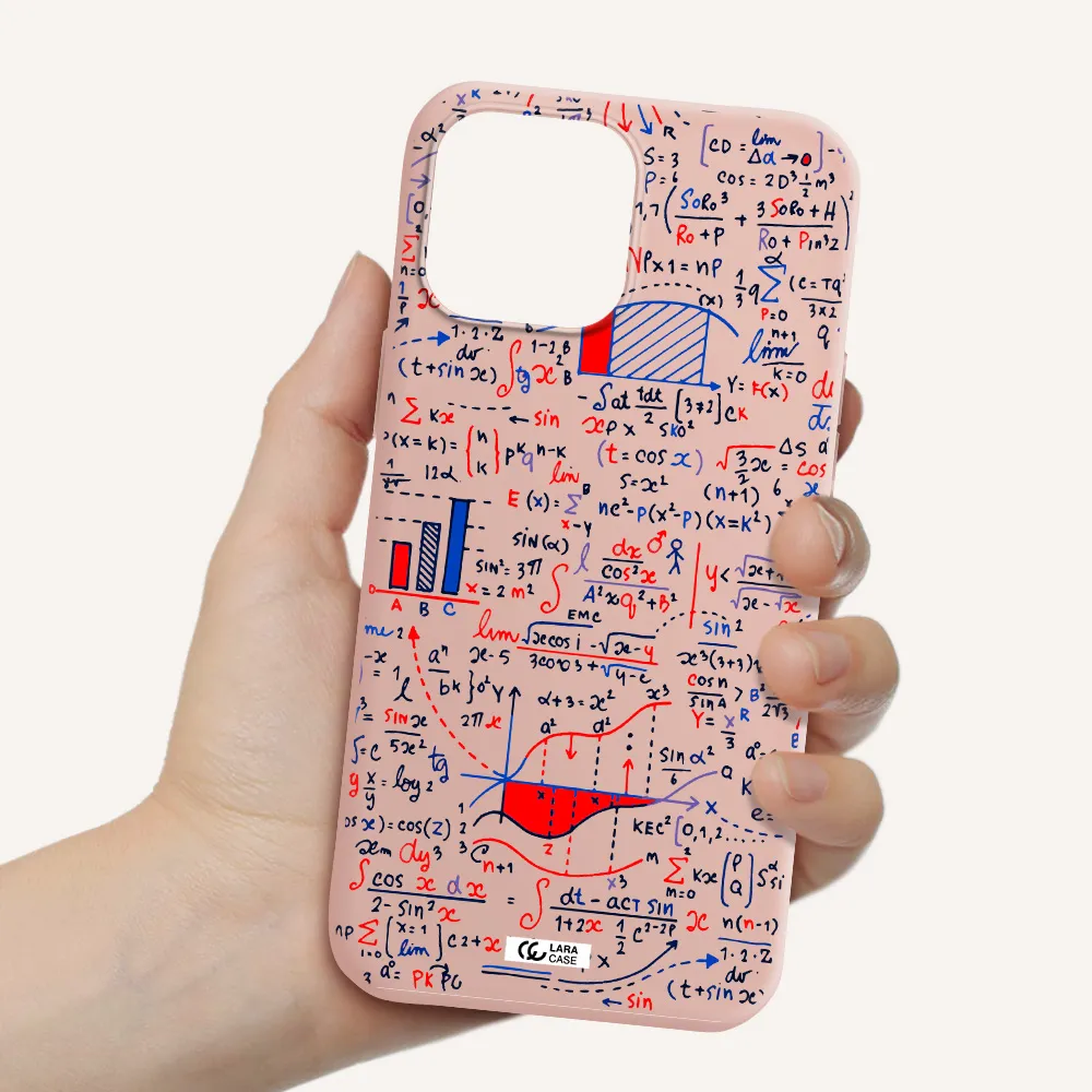 Math Blackboard Apple iPhone 13 Pro Max Silicone pastel pink Case