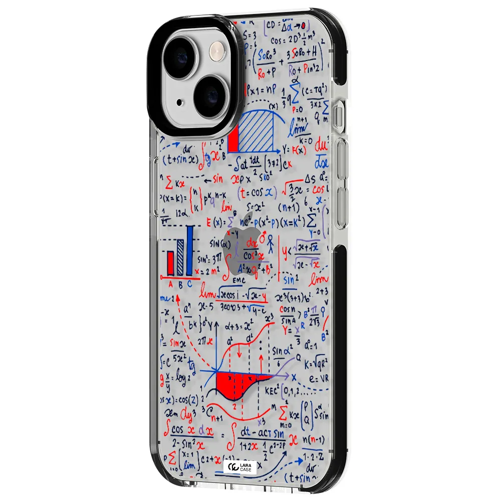 Math Blackboard Apple iPhone 14 impact black border Case