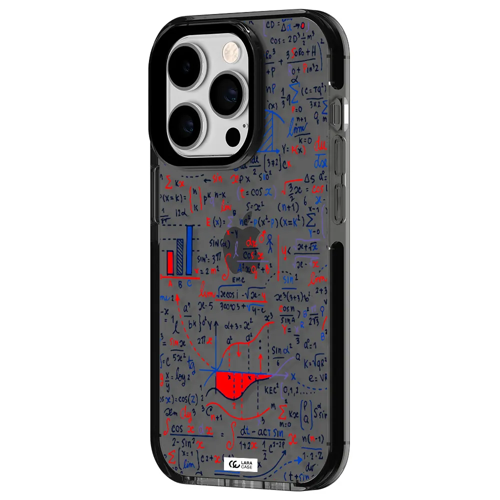 Math Blackboard Apple iPhone 14 pro impact Smoke Black Case