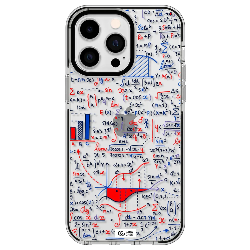 Math Blackboard Apple iPhone 14 pro max impact black border Case