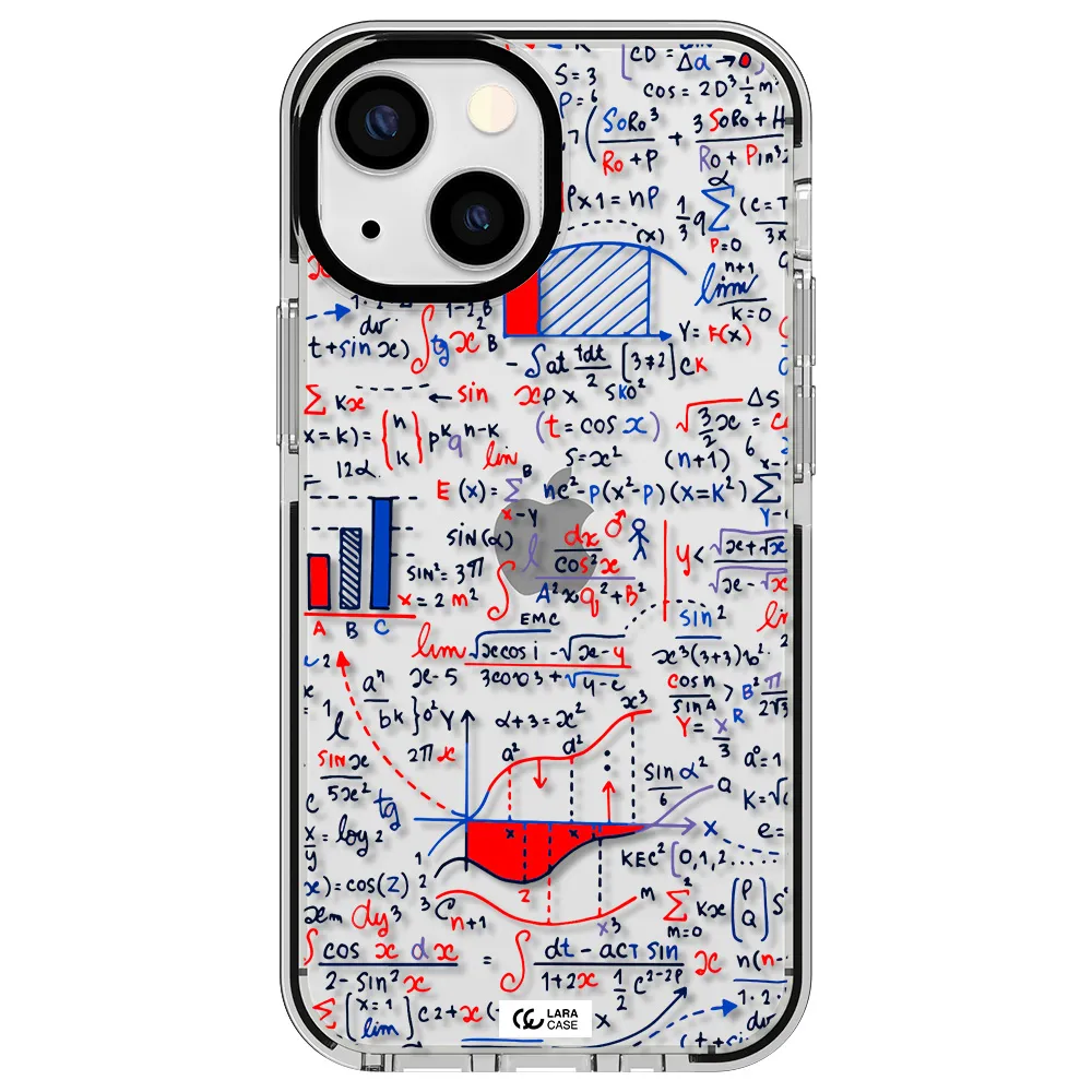 Math Blackboard Apple iPhone 15 impact black border Case