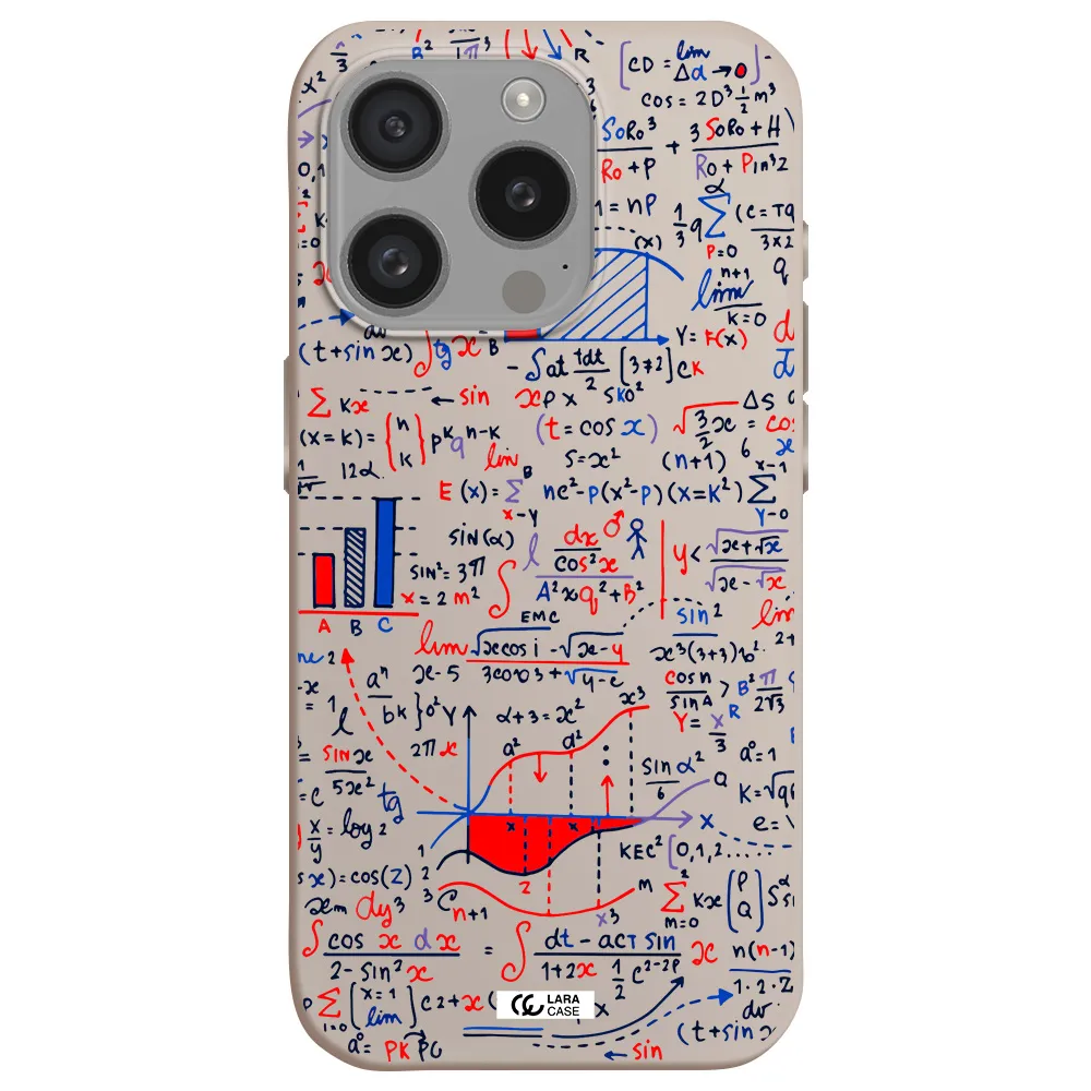 Math Blackboard Apple Iphone 15 Pro Silicone Stone Case