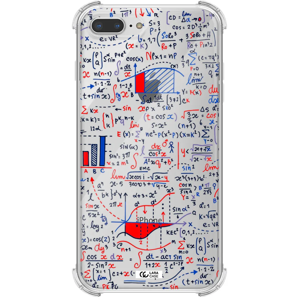 Math Blackboard Apple iPhone 8 plus Clear PC Case