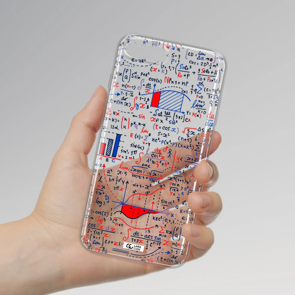 Math Blackboard Apple iPhone 8 plus Clear TPU Case