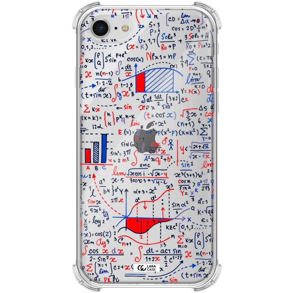 Math Blackboard Apple iPhone se 2020 Clear PC Case