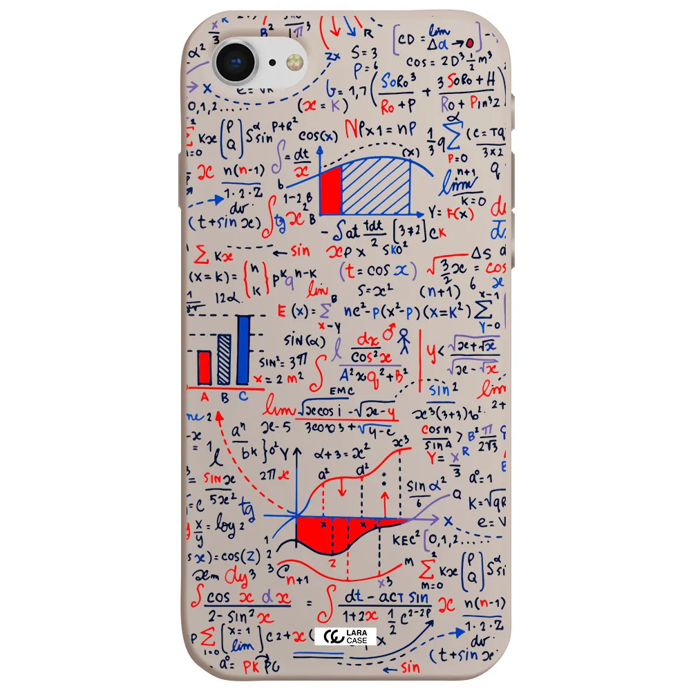 Math Blackboard Apple iPhone se 2020 Silicone Stone Case