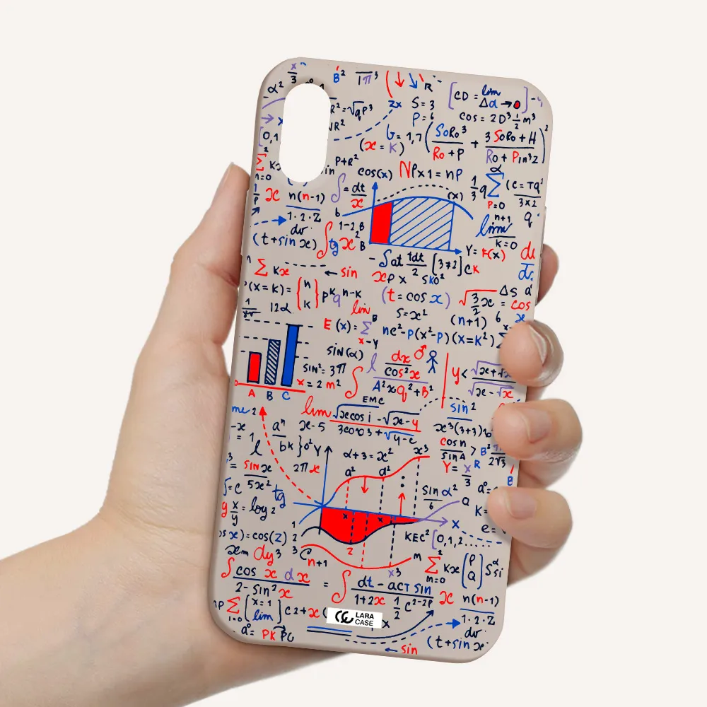 Math Blackboard Apple iPhone X Silicone Stone Case