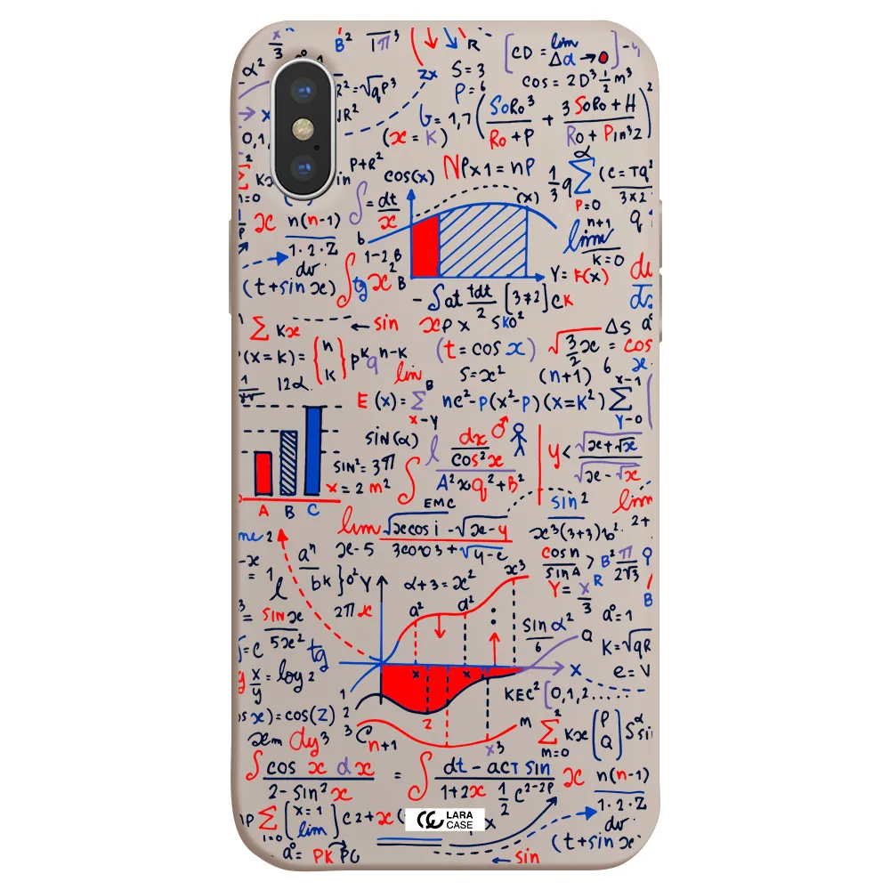 Math Blackboard Apple iPhone XS Silicone Stone Case