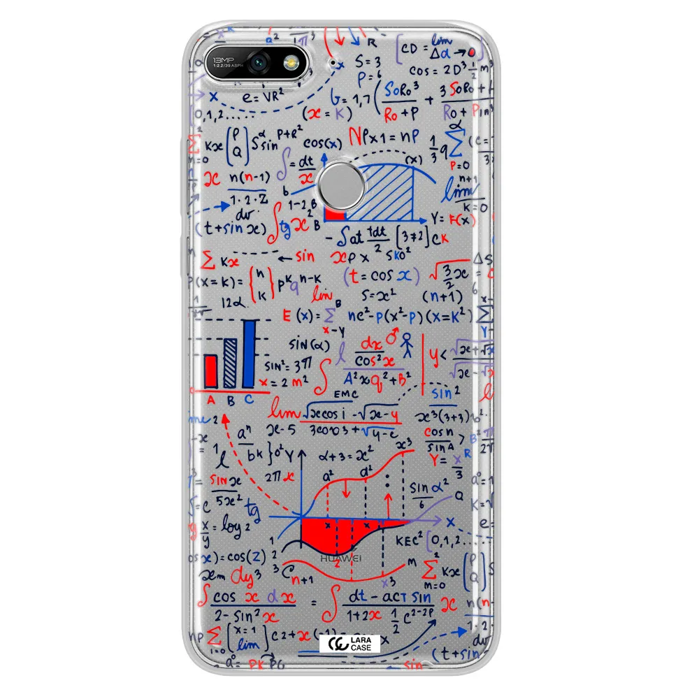 Math Blackboard Huawei Y7 2018 Clear TPU Case