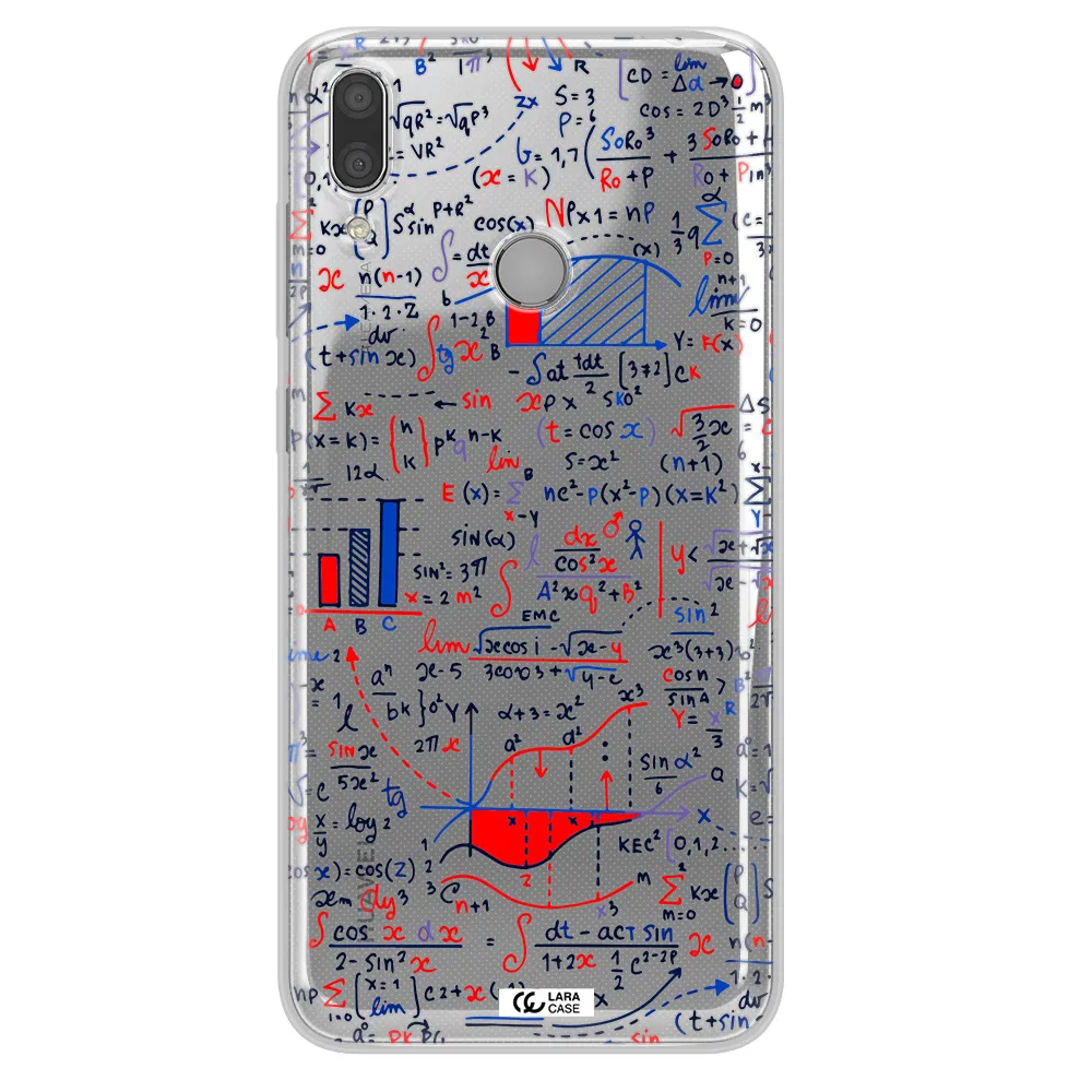 Math Blackboard Huawei Y7 2019 Clear TPU Case