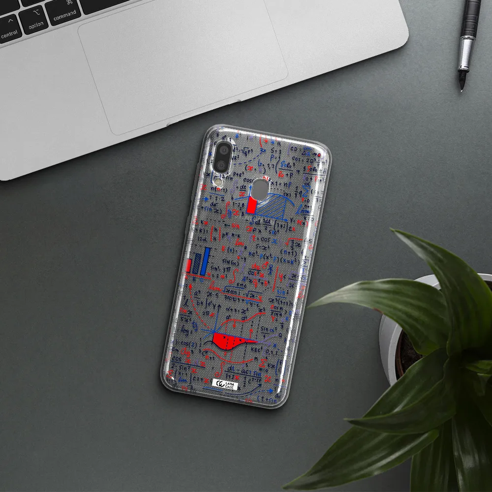 Math Blackboard Samsung A20 Clear TPU Case