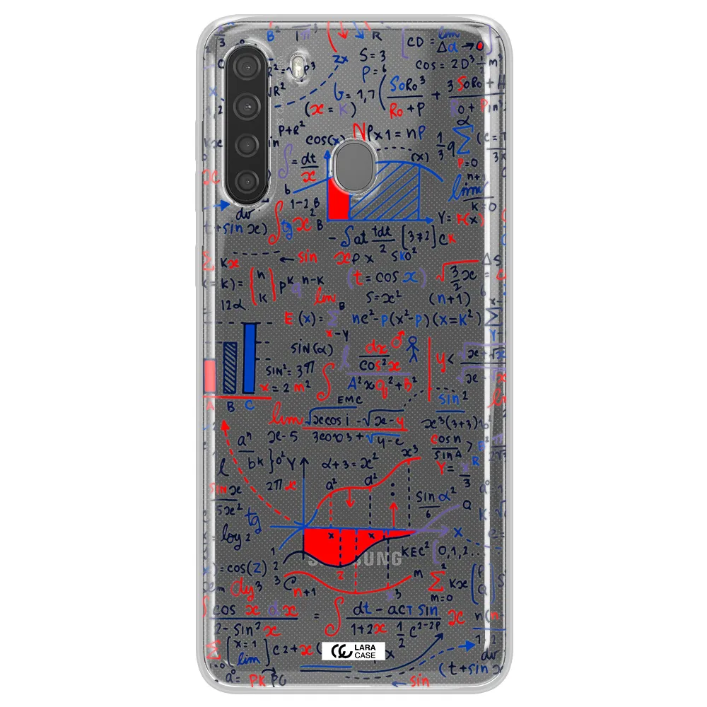 Math Blackboard Samsung A21 Clear TPU Case