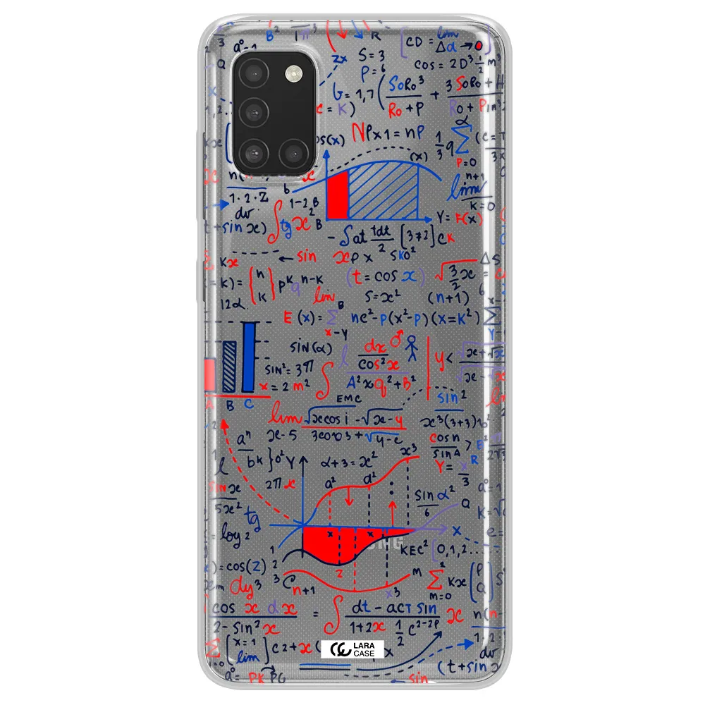 Math Blackboard Samsung A31 Clear TPU Case