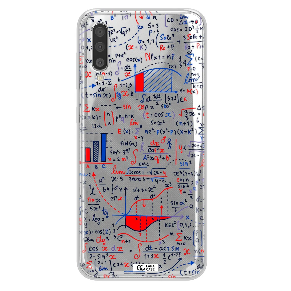 Math Blackboard Samsung A50 Clear TPU Case