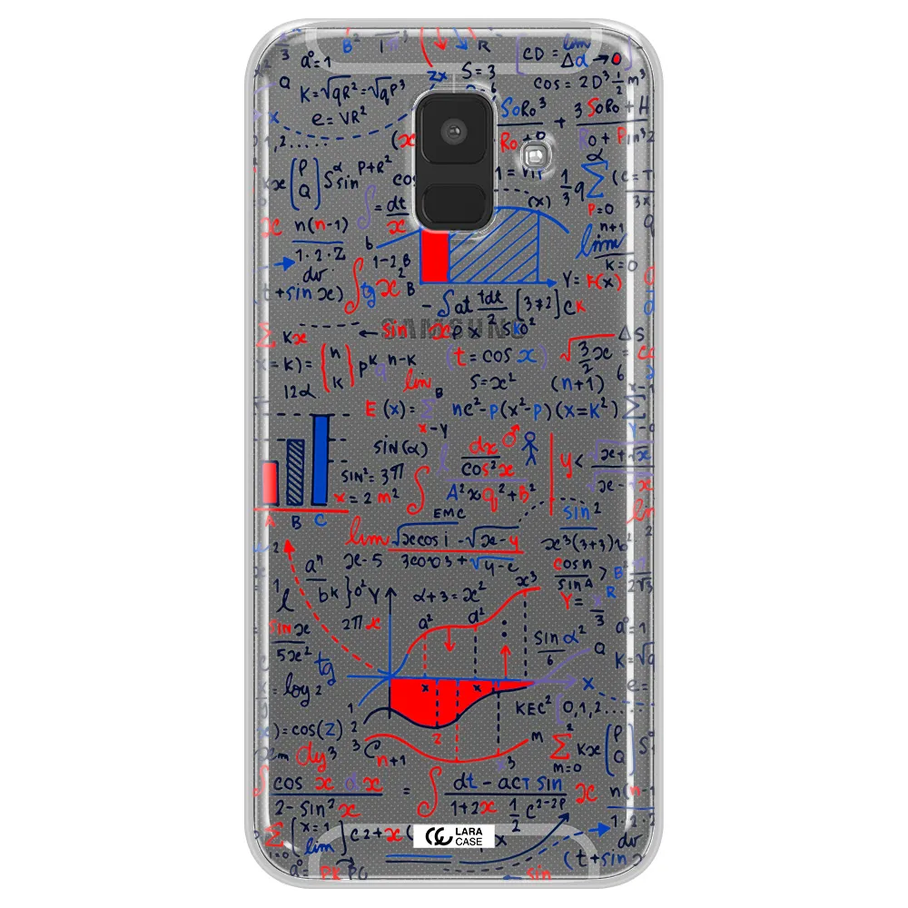 Math Blackboard Samsung A6 Clear TPU Case