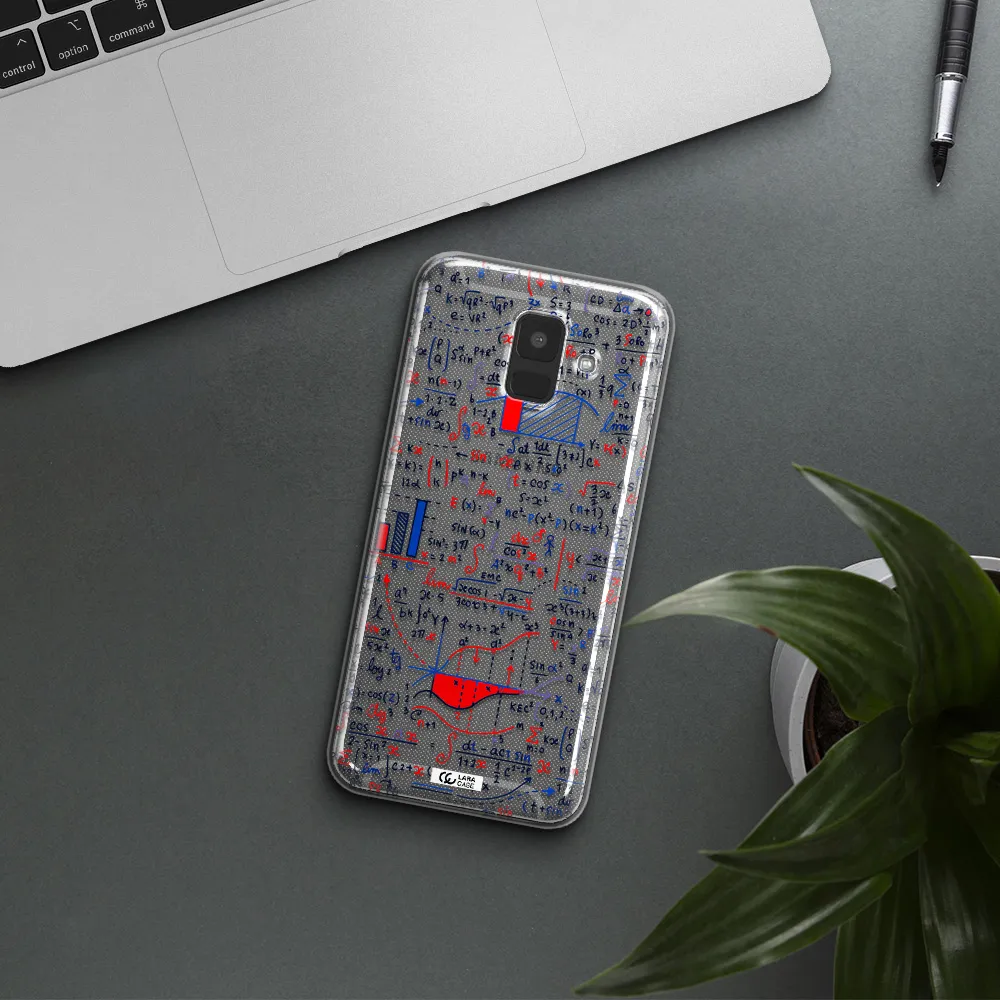 Math Blackboard Samsung A6 Clear TPU Case