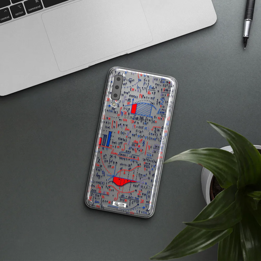 Math Blackboard Samsung A7 2018 Clear TPU Case