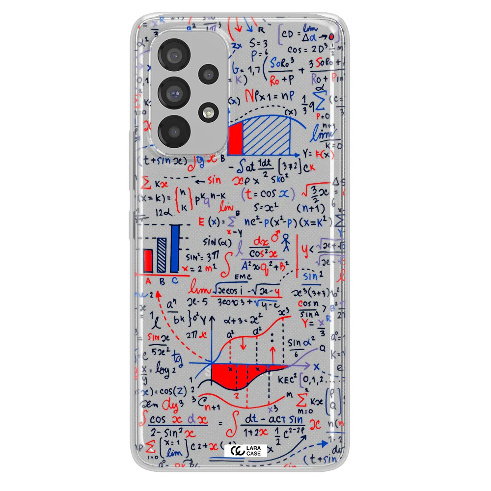 Math Blackboard Samsung A73 Clear TPU Case