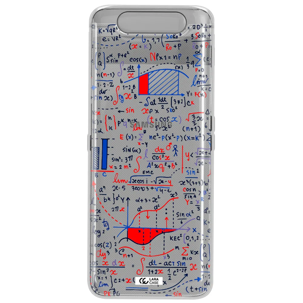 Math Blackboard Samsung A80 Clear TPU Case