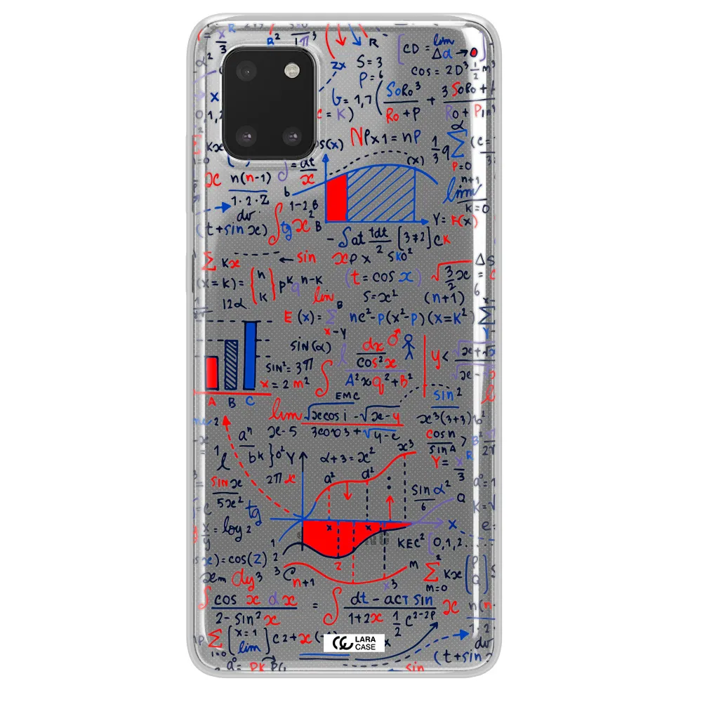 Math Blackboard Samsung A81 Clear TPU Case