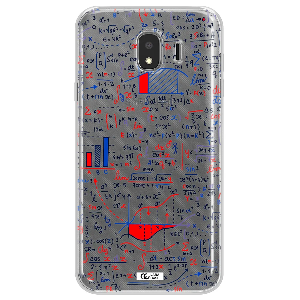 Math Blackboard Samsung J4 Clear TPU Case