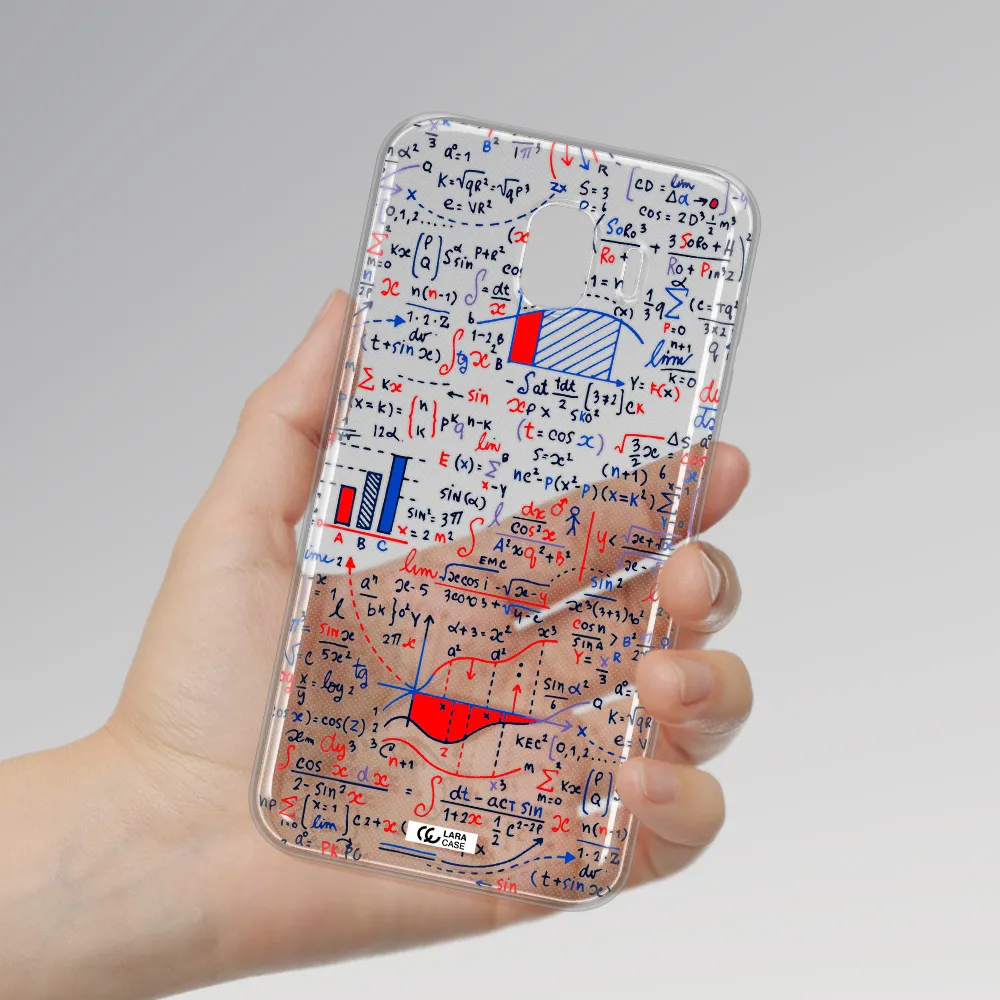 Math Blackboard Samsung J4 Clear TPU Case