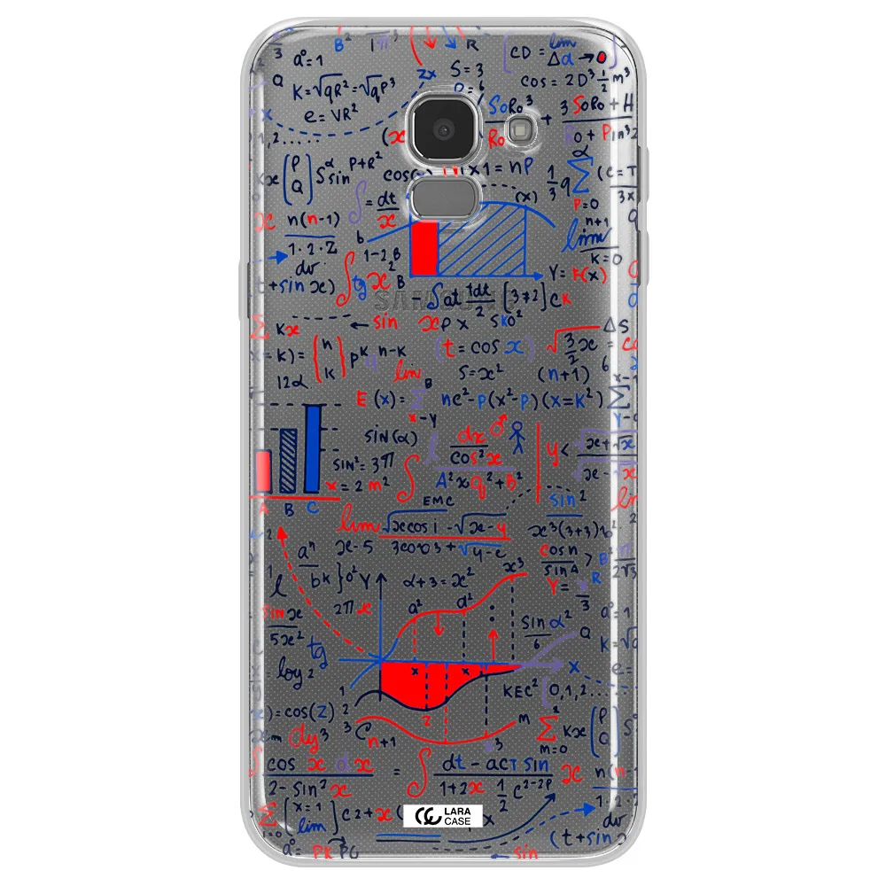 Math Blackboard Samsung J6 Clear TPU Case