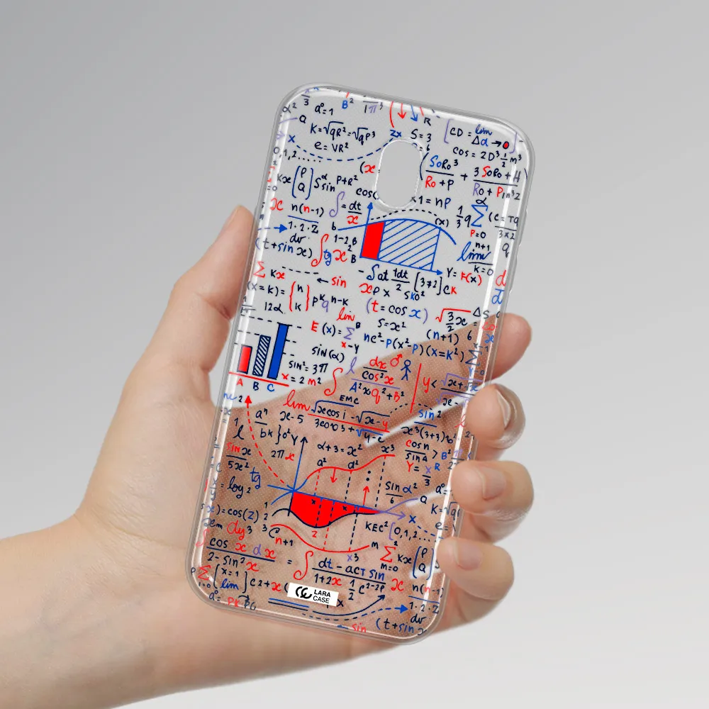 Math Blackboard Samsung J7 Pro Clear TPU Case