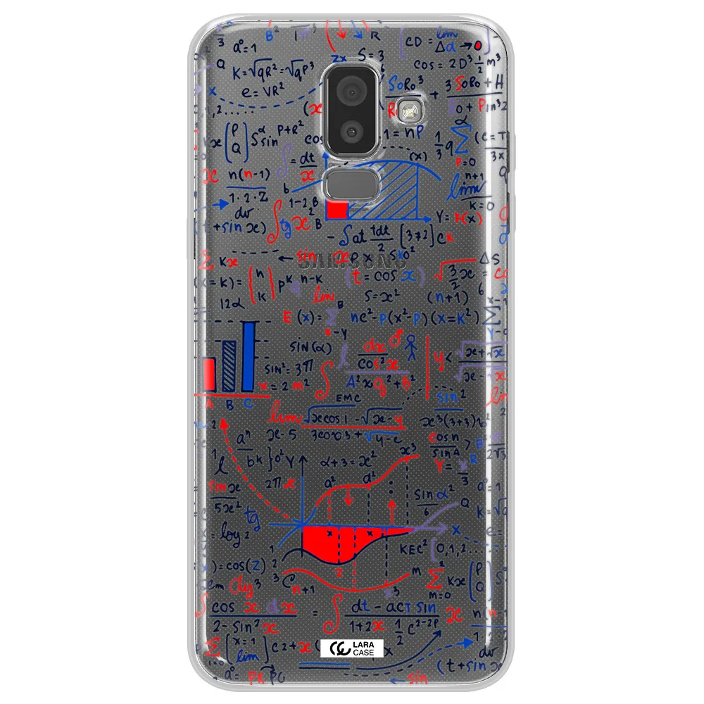 Math Blackboard Samsung J8 Clear TPU Case