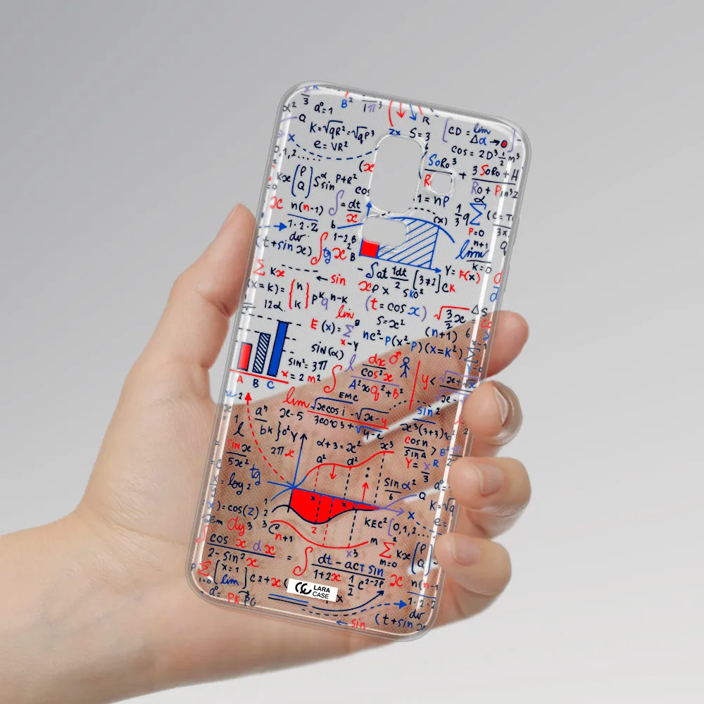 Math Blackboard Samsung J8 Clear TPU Case