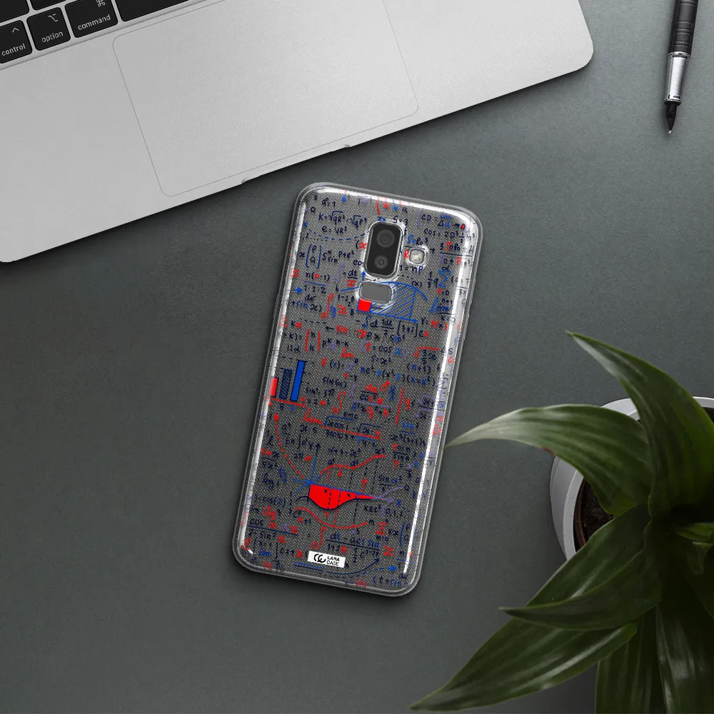 Math Blackboard Samsung J8 Clear TPU Case