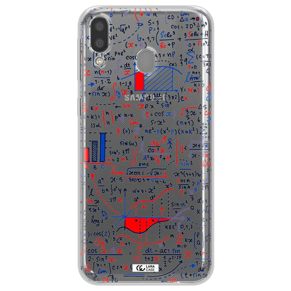 Math Blackboard Samsung M20 Clear TPU Case