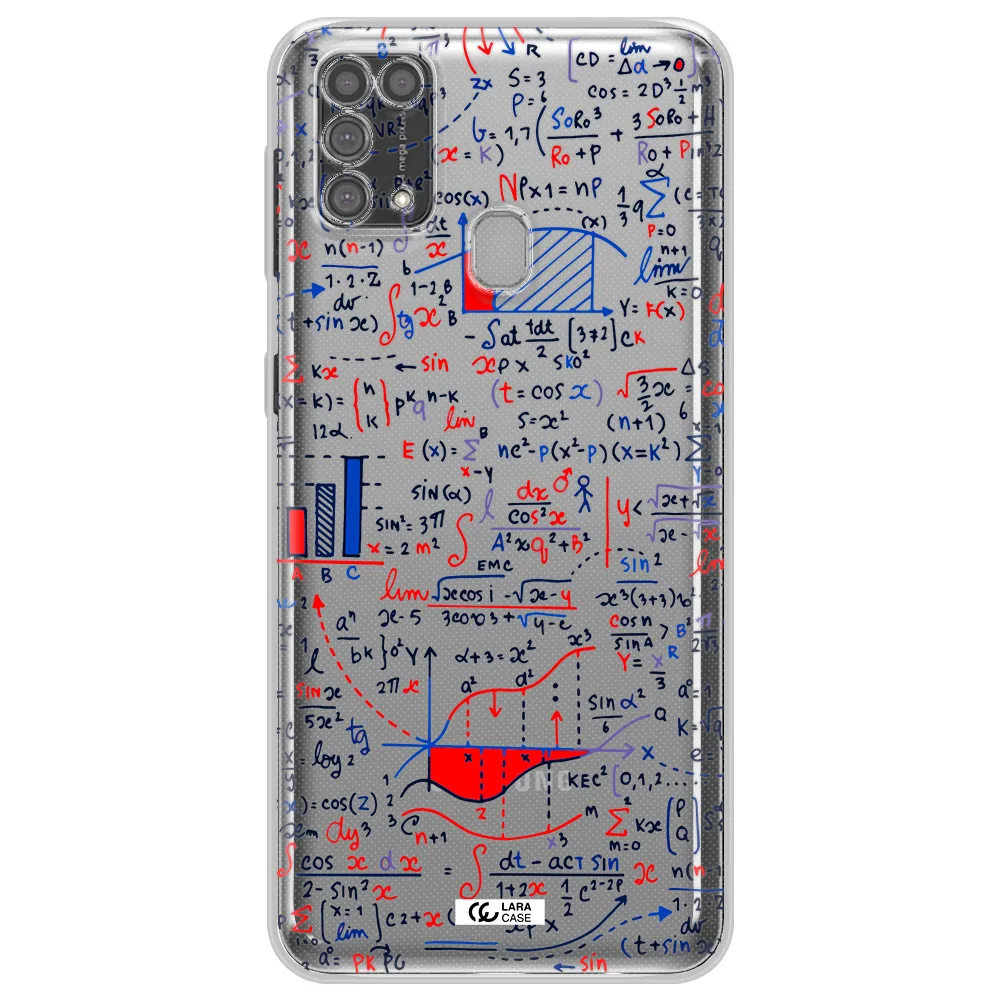 Math Blackboard Samsung M31 Clear TPU Case