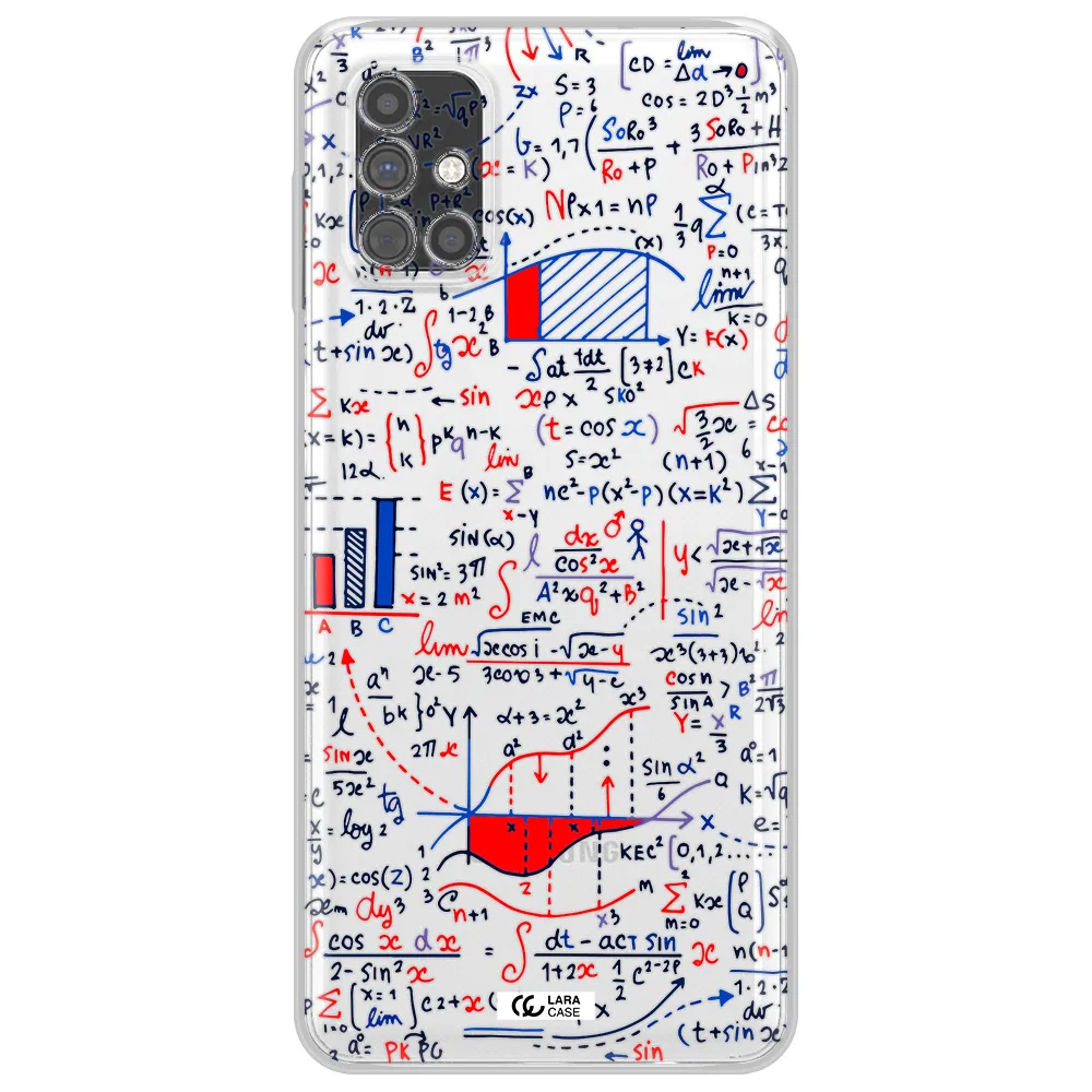 Math Blackboard Samsung M51 Clear TPU Case