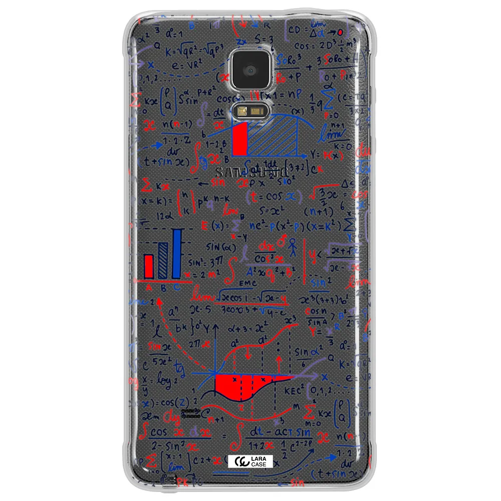 Math Blackboard Samsung Note 4 Clear TPU Case