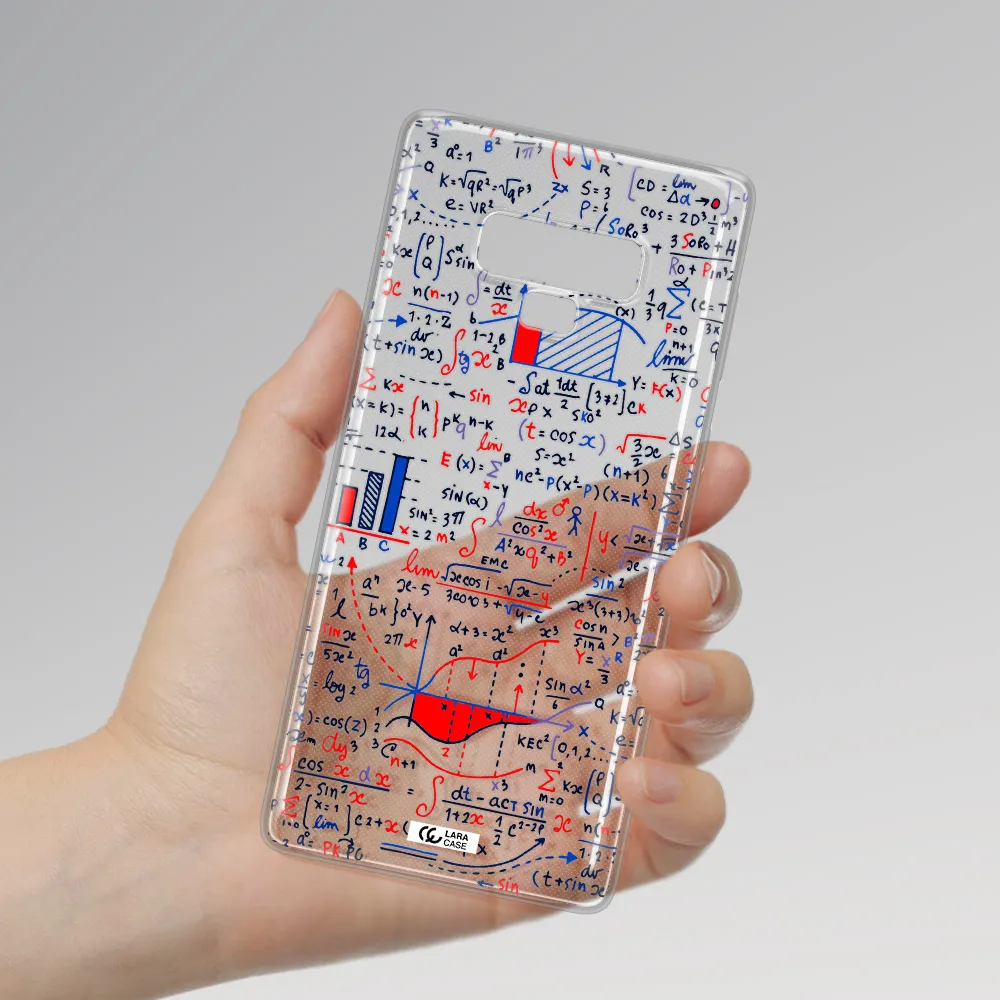 Math Blackboard Samsung Note 9 Clear TPU Case