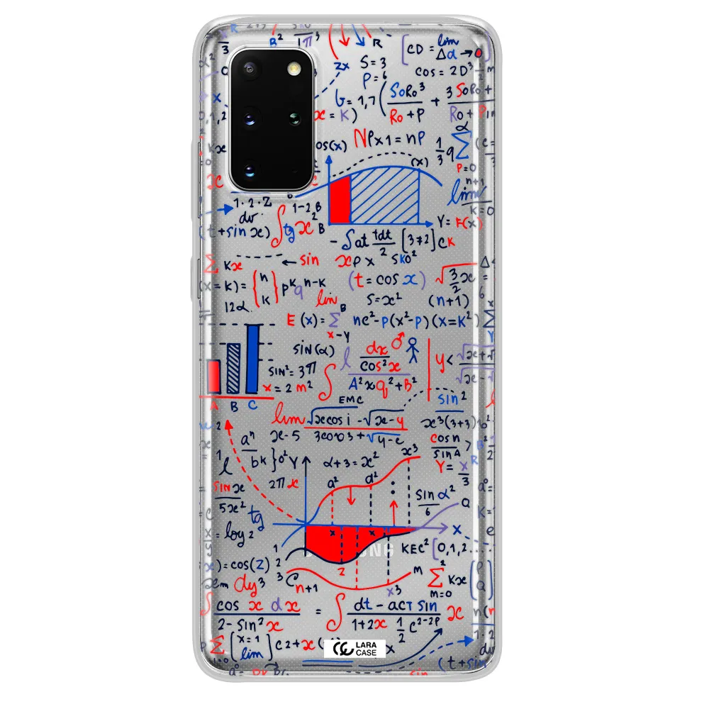 Math Blackboard Samsung S 20 Plus Clear TPU Case