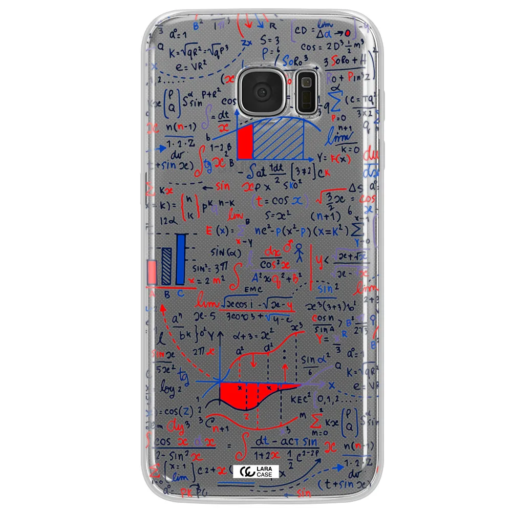 Math Blackboard Samsung S7 Edge Clear TPU Case