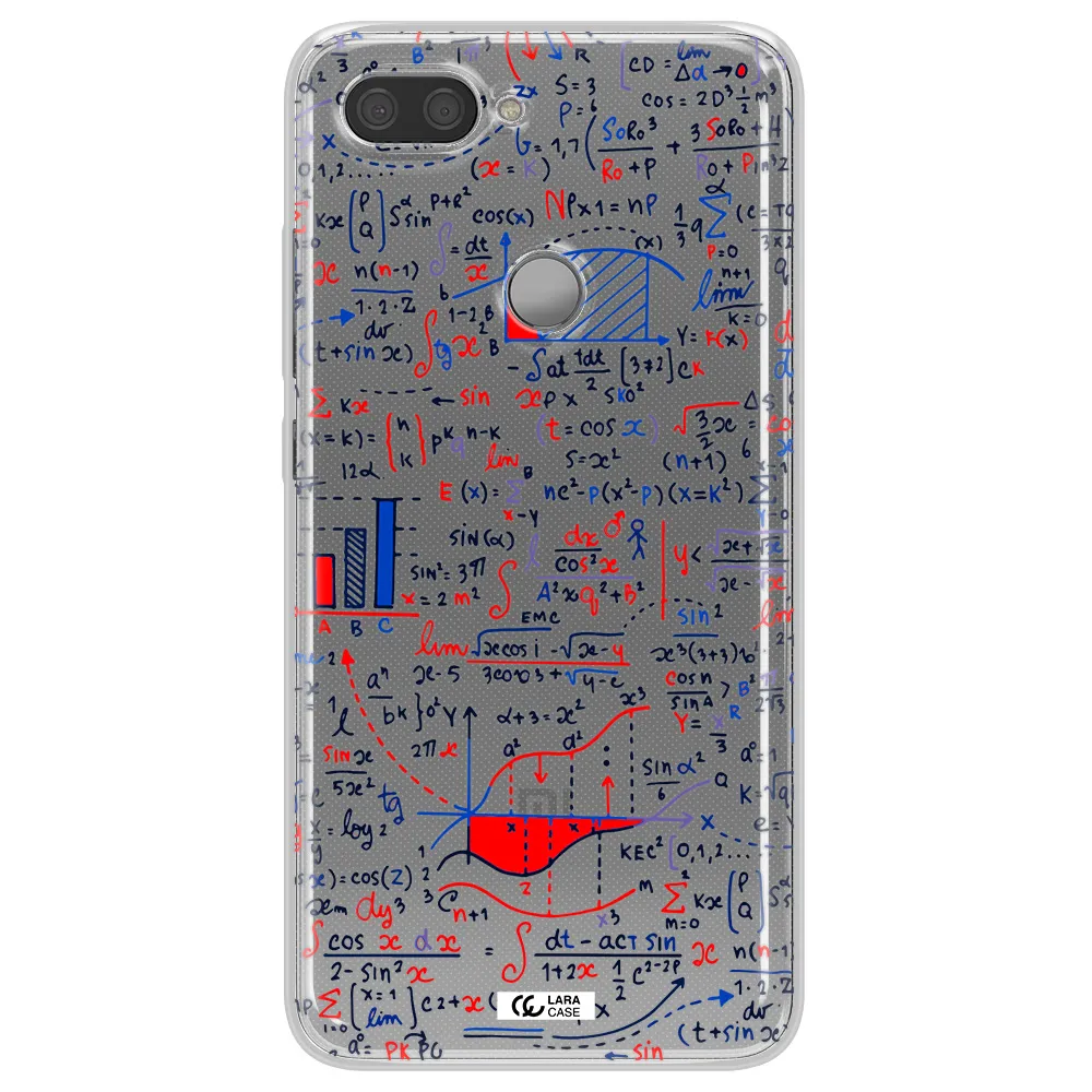 Math Blackboard Xiaomi Mi 8 Lite Clear TPU Case