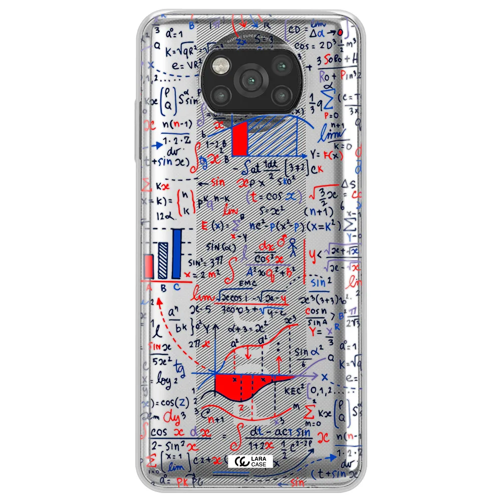 Math Blackboard Xiaomi Poco X3 Clear TPU Case