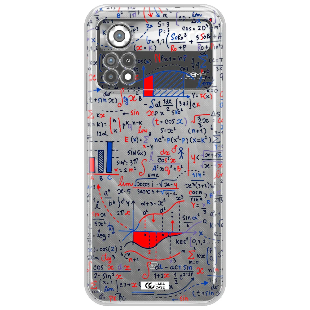 Math Blackboard Xiaomi Poco X4 Pro Clear TPU Case