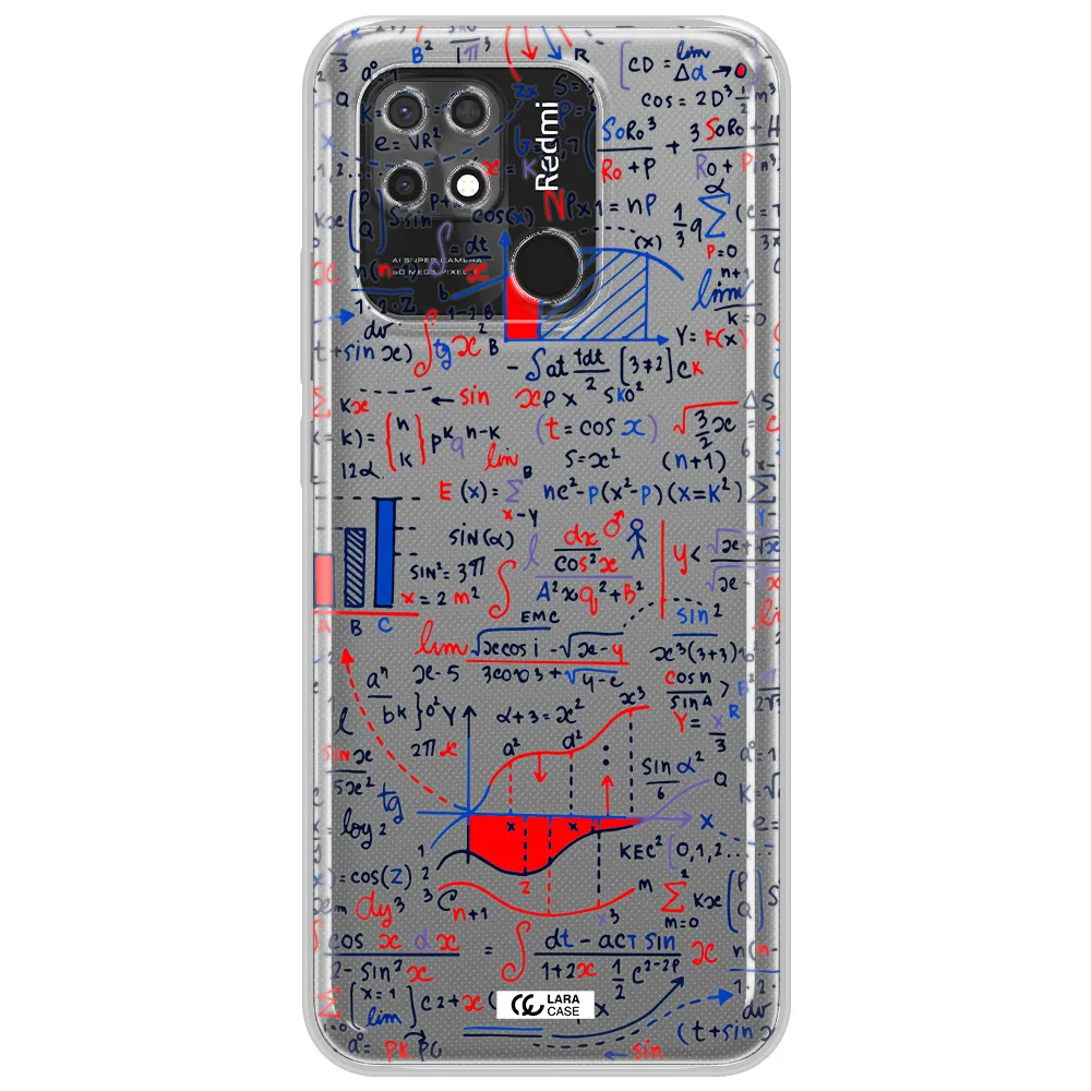 Math Blackboard Xiaomi Redmi 10C Clear TPU Case