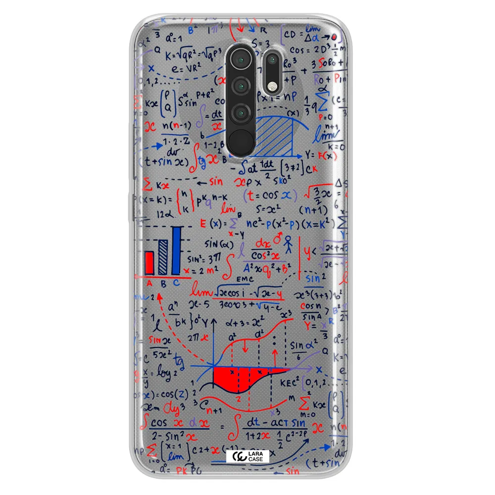 Math Blackboard Xiaomi Redmi 9 Clear TPU Case