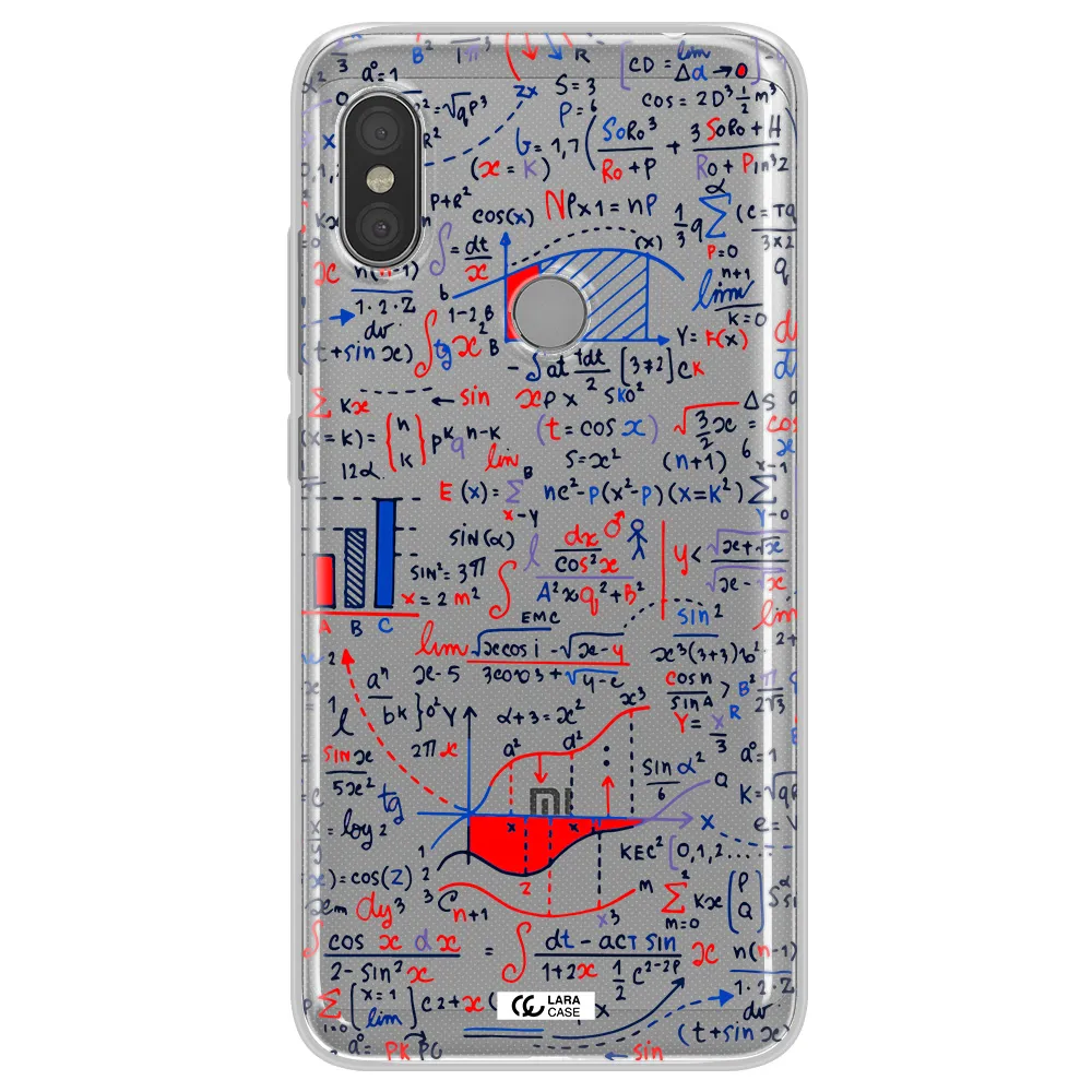 Math Blackboard Xiaomi Redmi Note 6 Pro Clear TPU Case