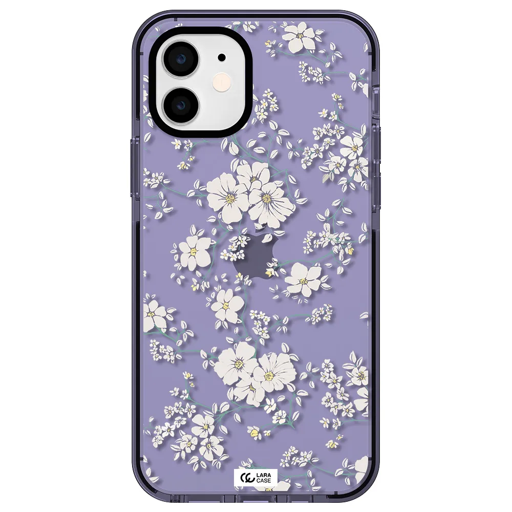White Flower Apple iPhone 11 impact Lilac Case